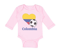 Long Sleeve Bodysuit Baby Colombian Soccer Colombia Football Boy & Girl Clothes - Cute Rascals