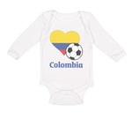 Long Sleeve Bodysuit Baby Colombian Soccer Colombia Football Boy & Girl Clothes - Cute Rascals