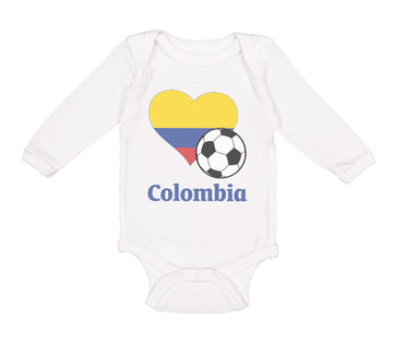 Long Sleeve Bodysuit Baby Colombian Soccer Colombia Football Boy & Girl Clothes