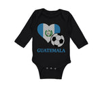 Long Sleeve Bodysuit Baby Guatemalan Soccer Guatemala Football Cotton - Cute Rascals