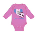 Long Sleeve Bodysuit Baby Guatemalan Soccer Guatemala Football Cotton - Cute Rascals