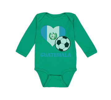 Long Sleeve Bodysuit Baby Guatemalan Soccer Guatemala Football Cotton