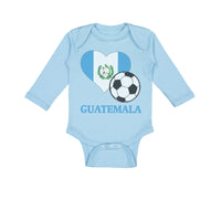 Long Sleeve Bodysuit Baby Guatemalan Soccer Guatemala Football Cotton - Cute Rascals