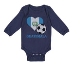 Long Sleeve Bodysuit Baby Guatemalan Soccer Guatemala Football Cotton - Cute Rascals