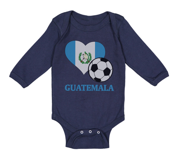Long Sleeve Bodysuit Baby Guatemalan Soccer Guatemala Football Cotton - Cute Rascals