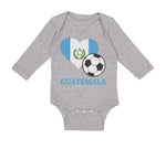 Long Sleeve Bodysuit Baby Guatemalan Soccer Guatemala Football Cotton - Cute Rascals