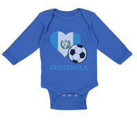 Long Sleeve Bodysuit Baby Guatemalan Soccer Guatemala Football Cotton - Cute Rascals