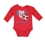 Long Sleeve Bodysuit Baby Guatemalan Soccer Guatemala Football Cotton - Cute Rascals
