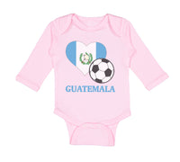 Long Sleeve Bodysuit Baby Guatemalan Soccer Guatemala Football Cotton - Cute Rascals