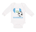 Long Sleeve Bodysuit Baby Guatemalan Soccer Guatemala Football Cotton - Cute Rascals
