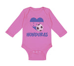 Long Sleeve Bodysuit Baby Honduran Soccer Honduras Football Football Cotton - Cute Rascals