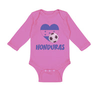Long Sleeve Bodysuit Baby Honduran Soccer Honduras Football Football Cotton - Cute Rascals
