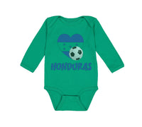 Long Sleeve Bodysuit Baby Honduran Soccer Honduras Football Football Cotton - Cute Rascals