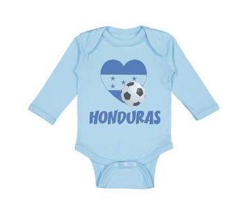 Long Sleeve Bodysuit Baby Honduran Soccer Honduras Football Football Cotton