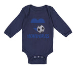 Long Sleeve Bodysuit Baby Honduran Soccer Honduras Football Football Cotton - Cute Rascals