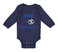 Long Sleeve Bodysuit Baby Honduran Soccer Honduras Football Football Cotton - Cute Rascals