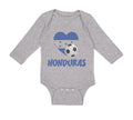 Long Sleeve Bodysuit Baby Honduran Soccer Honduras Football Football Cotton