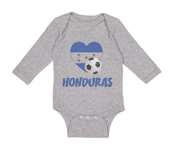 Long Sleeve Bodysuit Baby Honduran Soccer Honduras Football Football Cotton