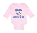 Long Sleeve Bodysuit Baby Honduran Soccer Honduras Football Football Cotton