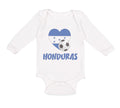 Long Sleeve Bodysuit Baby Honduran Soccer Honduras Football Football Cotton