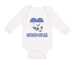 Long Sleeve Bodysuit Baby Honduran Soccer Honduras Football Football Cotton - Cute Rascals