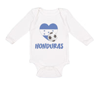 Long Sleeve Bodysuit Baby Honduran Soccer Honduras Football Football Cotton - Cute Rascals