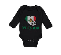 Long Sleeve Bodysuit Baby Mexican Soccer Mexico Football Football Cotton