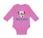 Long Sleeve Bodysuit Baby Mexican Soccer Mexico Football Football Cotton