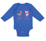 Long Sleeve Bodysuit Baby 50% American + 50% Canadian = 100% Cute Cotton - Cute Rascals