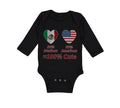 Long Sleeve Bodysuit Baby 50% Mexican 50% American = 100% Cute Cotton
