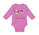 Long Sleeve Bodysuit Baby 50% Mexican 50% American = 100% Cute Cotton - Cute Rascals