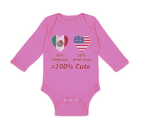 Long Sleeve Bodysuit Baby 50% Mexican 50% American = 100% Cute Cotton - Cute Rascals