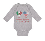 Long Sleeve Bodysuit Baby 50% Mexican 50% American = 100% Cute Cotton - Cute Rascals