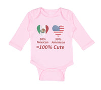 Long Sleeve Bodysuit Baby 50% Mexican 50% American = 100% Cute Cotton - Cute Rascals