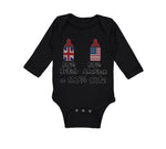 Long Sleeve Bodysuit Baby 50% British 50% American = 100% Cute Cotton - Cute Rascals