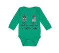 Long Sleeve Bodysuit Baby 50% British 50% American = 100% Cute Cotton