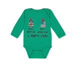 Long Sleeve Bodysuit Baby 50% British 50% American = 100% Cute Cotton - Cute Rascals
