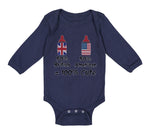 Long Sleeve Bodysuit Baby 50% British 50% American = 100% Cute Cotton - Cute Rascals