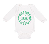 Long Sleeve Bodysuit Baby I'M So Irish I Poop Shamrocks Boy & Girl Clothes