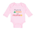 Long Sleeve Bodysuit Baby Proud to Be Irish and Filipino Boy & Girl Clothes