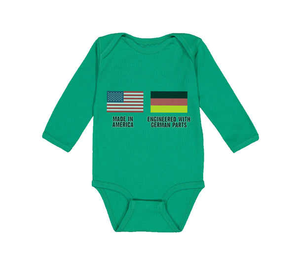 Long Sleeve Bodysuit Baby Made in America - Engineered with German Parts Cotton
