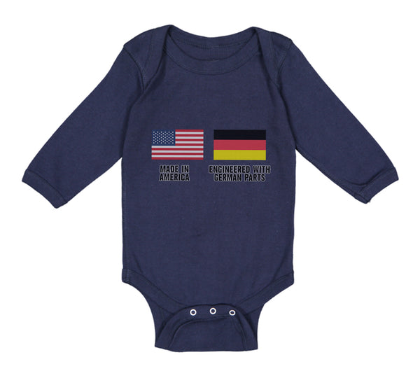 Long Sleeve Bodysuit Baby Made in America - Engineered with German Parts Cotton