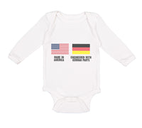 Long Sleeve Bodysuit Baby Made in America - Engineered with German Parts Cotton