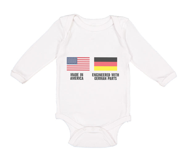 Long Sleeve Bodysuit Baby Made in America - Engineered with German Parts Cotton