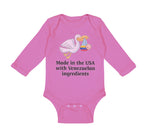 Long Sleeve Bodysuit Baby Made in The Usa with Venezuelan Ingredients Cotton