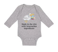 Long Sleeve Bodysuit Baby Made in The Usa with Venezuelan Ingredients Cotton