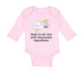 Long Sleeve Bodysuit Baby Made in The Usa with Venezuelan Ingredients Cotton