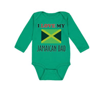 Long Sleeve Bodysuit Baby I Love My Jamaican Dad Style B Boy & Girl Clothes