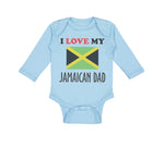 Long Sleeve Bodysuit Baby I Love My Jamaican Dad Style B Boy & Girl Clothes