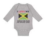 Long Sleeve Bodysuit Baby I Love My Jamaican Dad Style B Boy & Girl Clothes